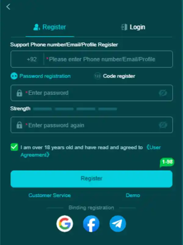 H98 game Registration 1